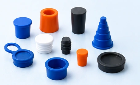 Precision molded silicone plugs